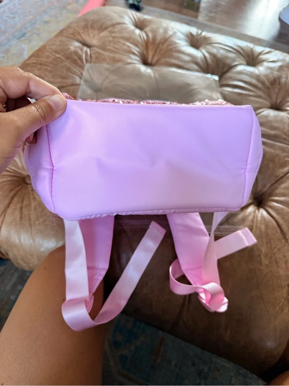 Disney Store Bibbidi Bobbidi Boutique Backpack Pink Sequin Minnie Ears Princess